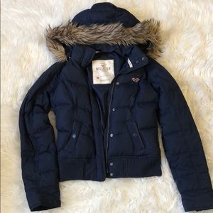 Hollister Fur hood down jacket winter coat
